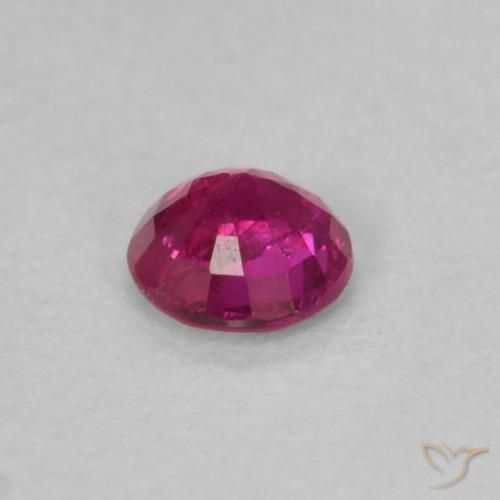 Rubí Rosado rojizo natural de 0.21 ct, Redondo, VS