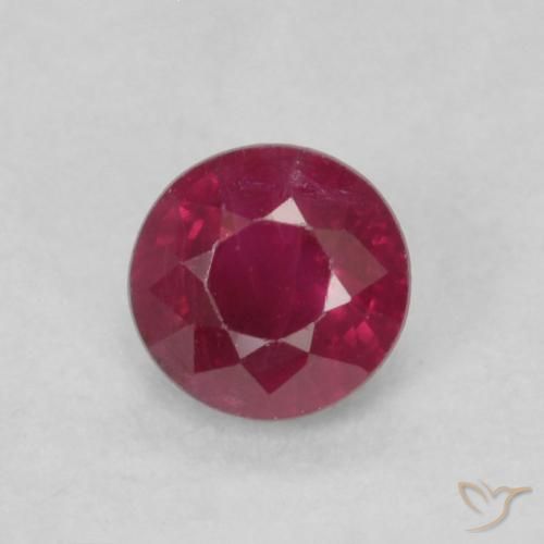 0.32ct Natural Rojo oscuro Rubí, Redondo, SI