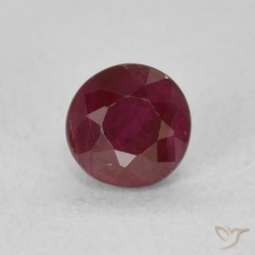 0.35ct Natural Rojo vino Rubí, Redondo, SI