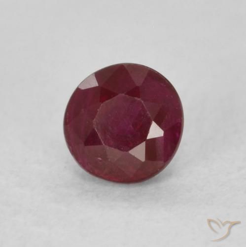 Rubí Rojo vino natural de 0.35 ct, Redondo, SI