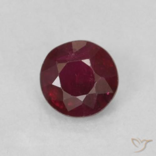 0.30ct Natural Rojo oscuro Rubí, Redondo, SI