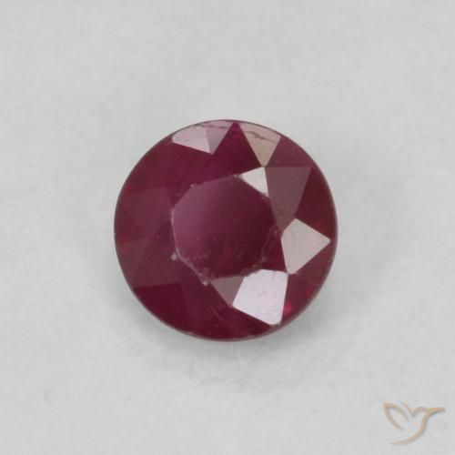 Rubí Rojo vino natural de 0.29 ct, Redondo, SI