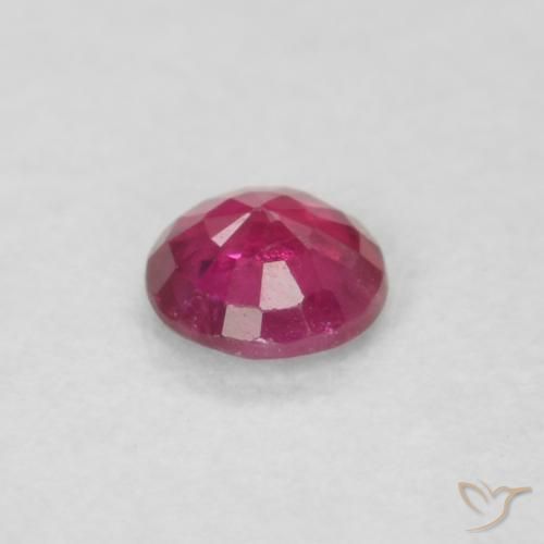 Rubí Rojo rosado natural de 0.17 ct, Redondo, VS