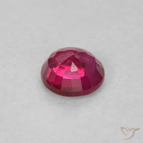 Rubí Rojo rosado natural de 0.20 ct, Redondo, VS