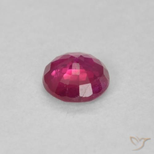 Rubí Rojo rosado natural de 0.20 ct, Redondo, VS