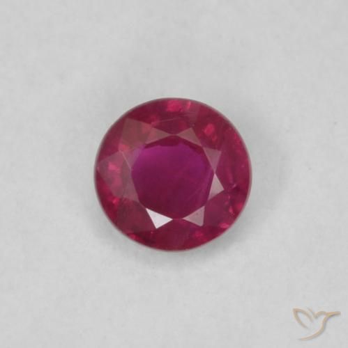 0.18ct Natural Rojo vino intenso Rubí, Redondo, VS