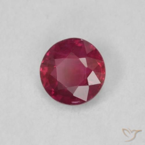 Rubí Rojo vino natural de 0.17 ct, Redondo, VS