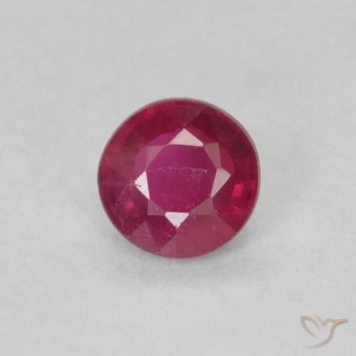 0.21ct Natural Rojo oscuro Rubí, Redondo, VS