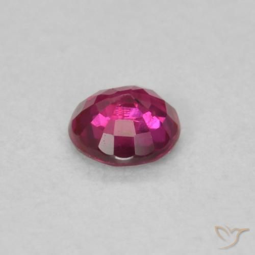 Rubí Rojo rosado natural de 0.19 ct, Redondo, VS
