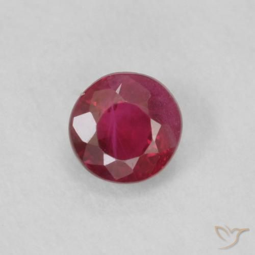 0.23ct Natural Rojo mermelada Rubí, Redondo, VS