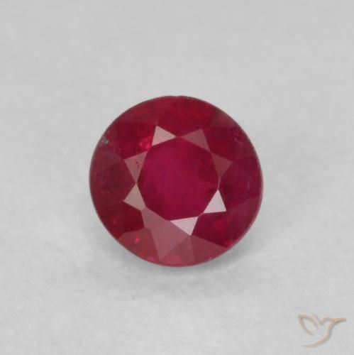 0.26ct Natural Carmesí intenso Rubí, Redondo, SI-I1