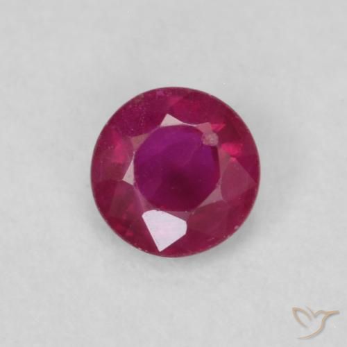0.25ct Natural Rojo rosado Rubí, Redondo, SI-I1