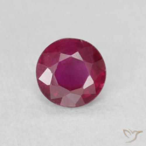 0.23ct Natural Rojo oscuro Rubí, Redondo, SI-I1
