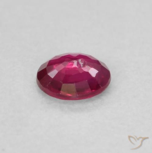 Rubí Rojo rosado natural de 0.21 ct, Redondo, SI-I1