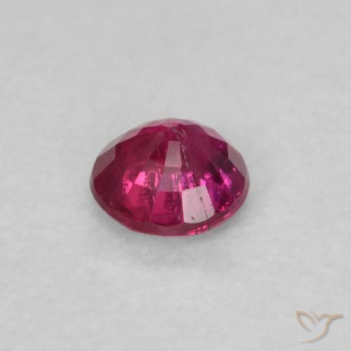 Rubí Rojo claro natural de 0.19 ct, Redondo, SI-I1
