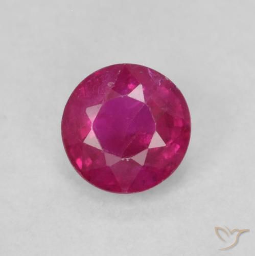 0.32ct Natural Rojo claro Rubí, Redondo, SI-I1