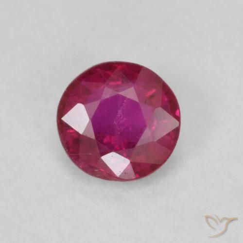 0.25ct Natural Rojo vino intenso Rubí, Redondo, SI-I1