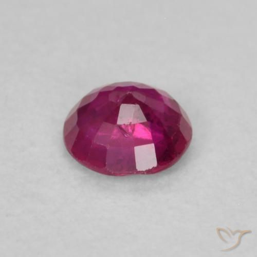 Rubí Rojo vino intenso natural de 0.25 ct, Redondo, SI-I1