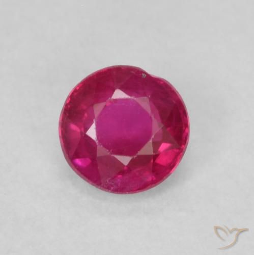 0.29ct Natural Rojo claro Rubí, Redondo, SI-I1