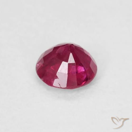 Rubí Rojo rosado natural de 0.25 ct, Redondo, SI-I1