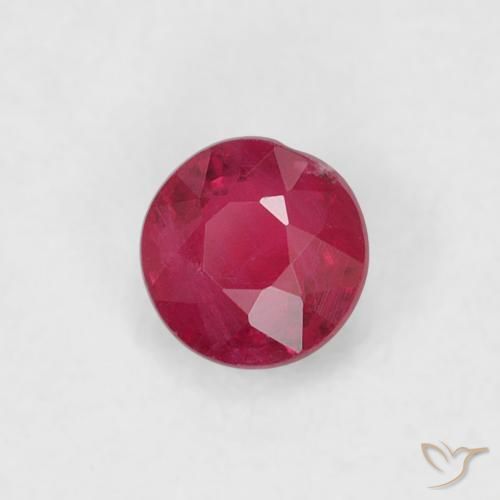 Rubí Rojo mermelada natural de 0.29 ct, Redondo, SI-I1