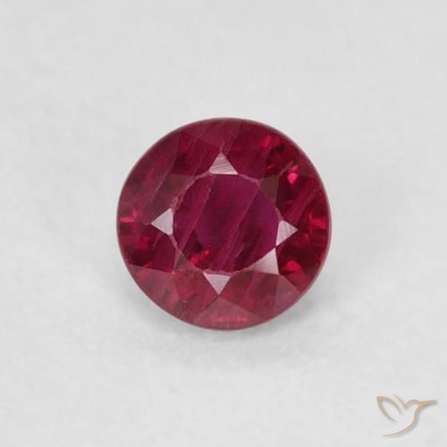 0.33ct Natural Rojo vino Rubí, Redondo, SI-I1