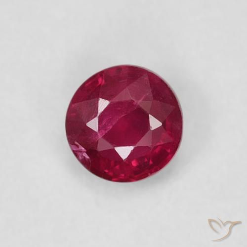 0.28ct Natural Rojo oscuro Rubí, Redondo, SI-I1