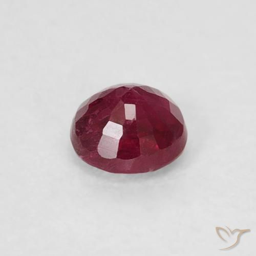 Rubí Medium Dark-Red natural de 0.30 ct, Redondo, SI-I1