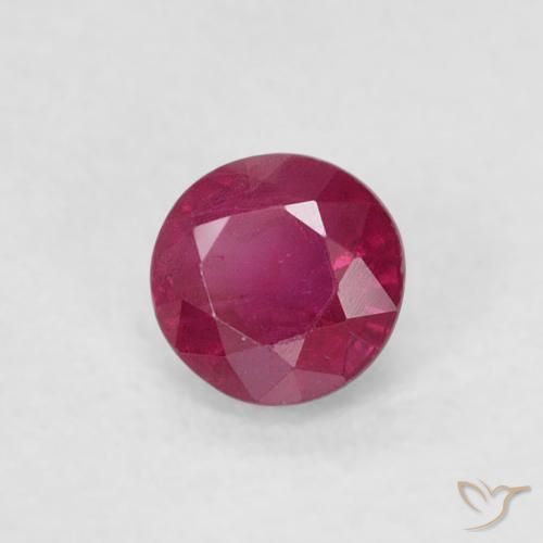 Rubí Rojo rosado natural de 0.29 ct, Redondo, SI-I1