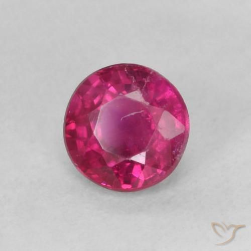 Rubí Rojo claro natural de 0.28 ct, Redondo, SI-I1