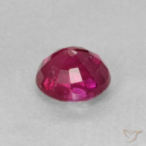 Rubí Rosado rojizo intenso natural de 0.31 ct, Redondo, SI-I1