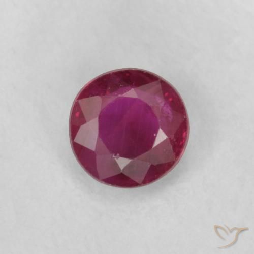0.21ct Natural Rojo vino intenso Rubí, Redondo, VS-SI