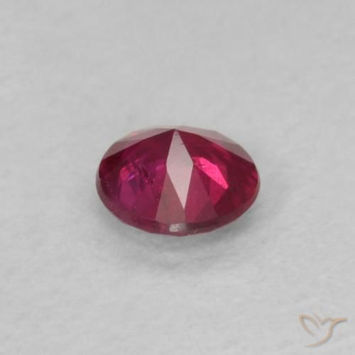 Rubí Rojo medio natural de 0.17 ct, Redondo, VS-SI
