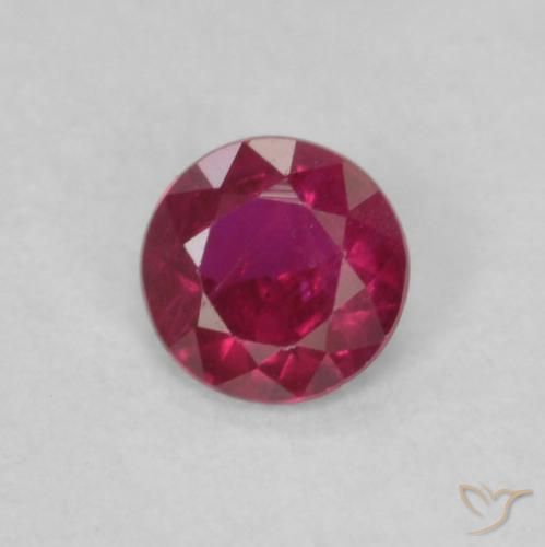 0.16ct Natural Rojo vino intenso Rubí, Redondo, VS