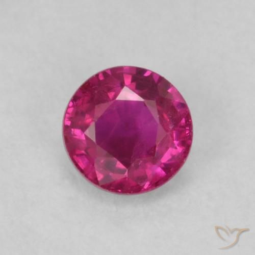 0.20ct Natural Rojo rosado Rubí, Redondo, VS