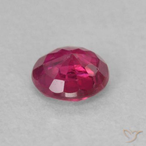Rubí Rojo rosado natural de 0.20 ct, Redondo, VS