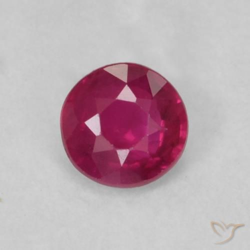 0.18ct Natural Rojo rosado Rubí, Redondo, VS