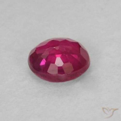 Rubí Rojo rosado natural de 0.18 ct, Redondo, VS