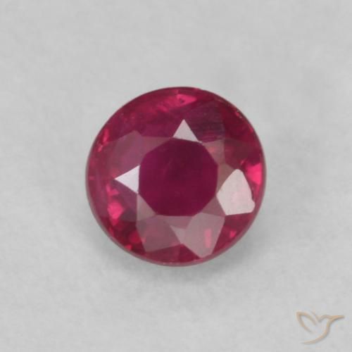 0.22ct Natural Rosado rojizo intenso Rubí, Redondo, VS