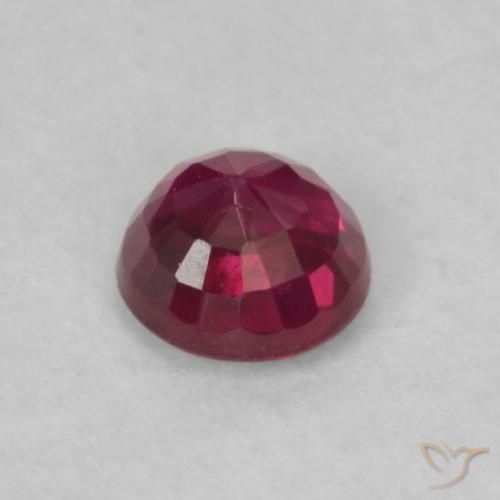 Rubí Rosado rojizo intenso natural de 0.22 ct, Redondo, VS
