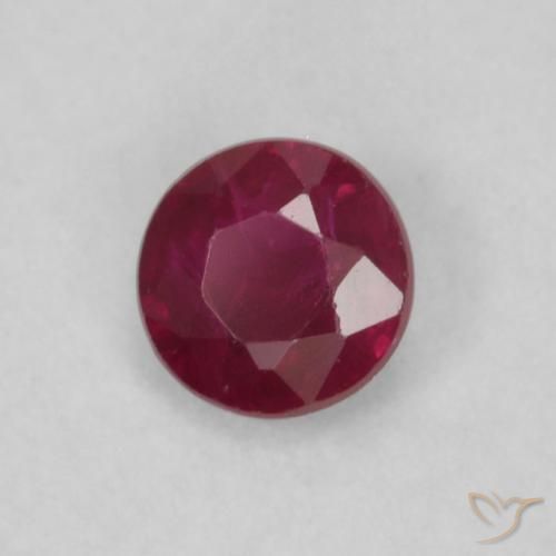 Rubí Rojo vino natural de 0.19 ct, Redondo, VS