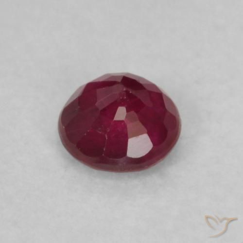 Rubí Rojo vino natural de 0.19 ct, Redondo, VS