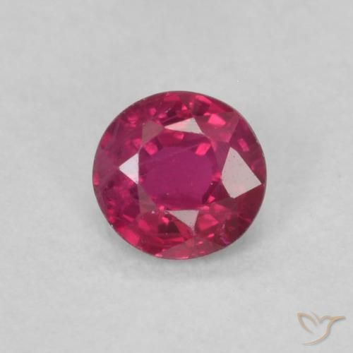 0.19ct Natural Rojo rosado Rubí, Redondo, VS