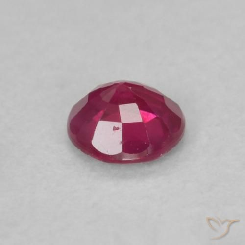 Rubí Rojo rosado natural de 0.19 ct, Redondo, VS