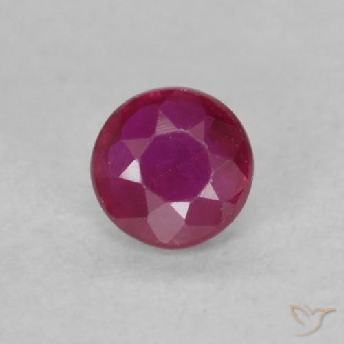 0.19ct Natural Rojo rosado Rubí, Redondo, VS