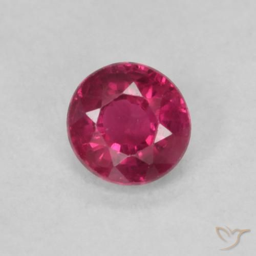 0.23ct Natural Rosado rojizo intenso Rubí, Redondo, VS
