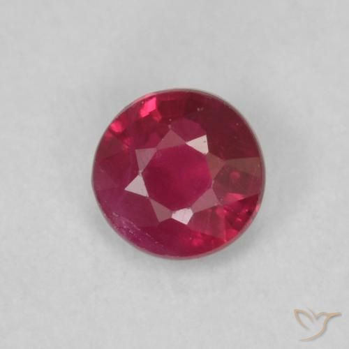 0.21ct Natural Medium Dark-Red Rubí, Redondo, VS