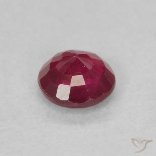 Rubí Medium Dark-Red natural de 0.21 ct, Redondo, VS