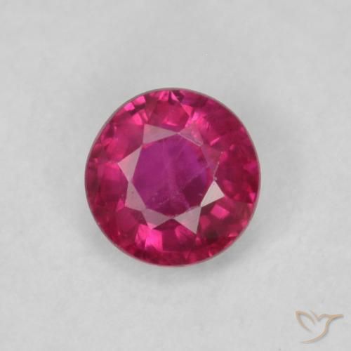 0.21ct Natural Rojo rosado Rubí, Redondo, VS