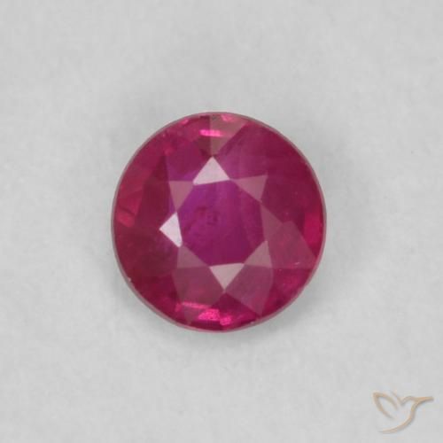 0.17ct Natural Rojo rosado Rubí, Redondo, VS